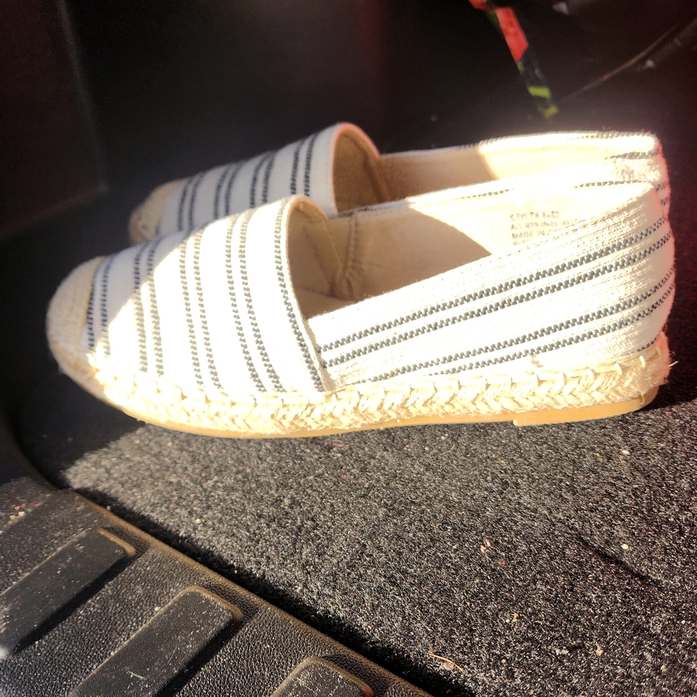 Striped Espadrille Flats